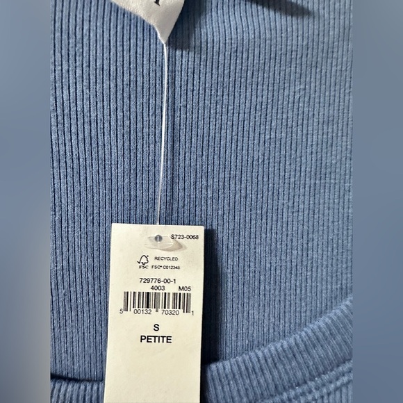 NWT GAP Ribbed Blue Dress S Petite - Picture 3 of 4